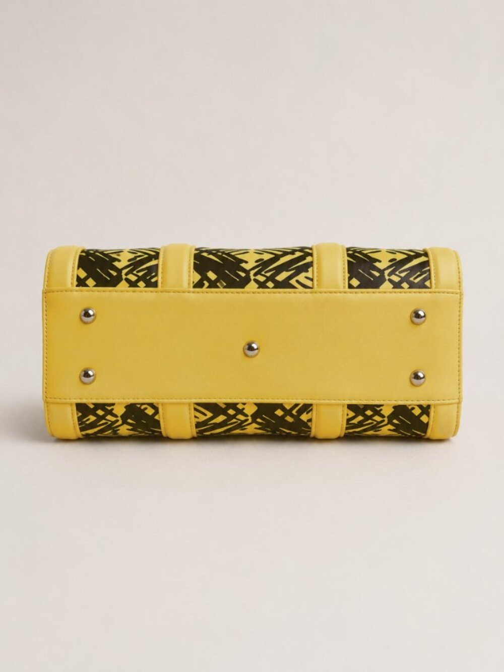 Sassy Jones Gianna Graffiti Boston Bag Satchel Yellow Black Crossbody NWOT - Picture 6 of 8